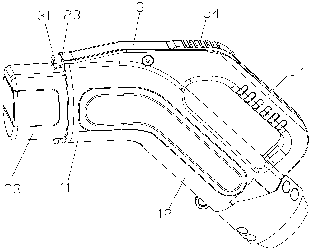 Direct-current charging gun of new energy electric automobile