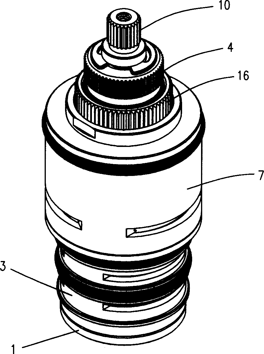 Dual-handle dual-function constant temperature valve core