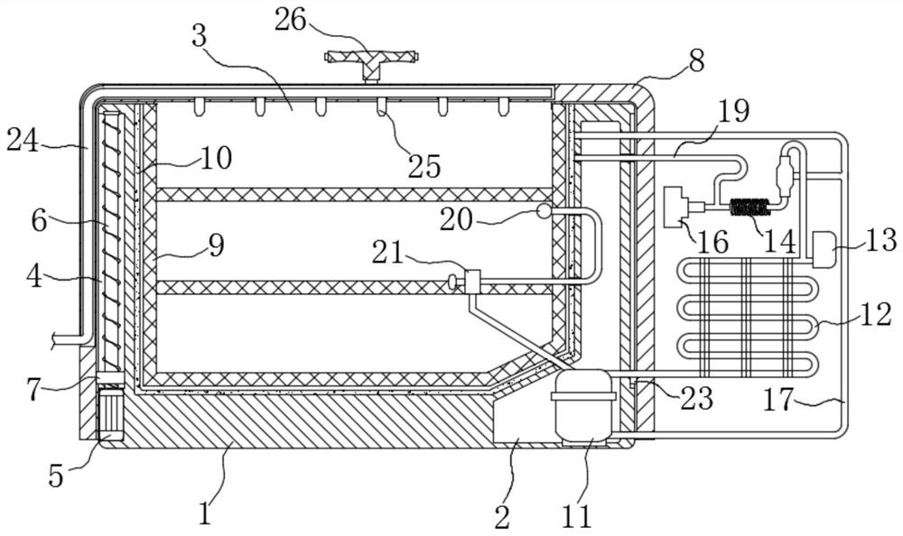 A fresh-keeping and freezing device and processing method for tilapia fillets