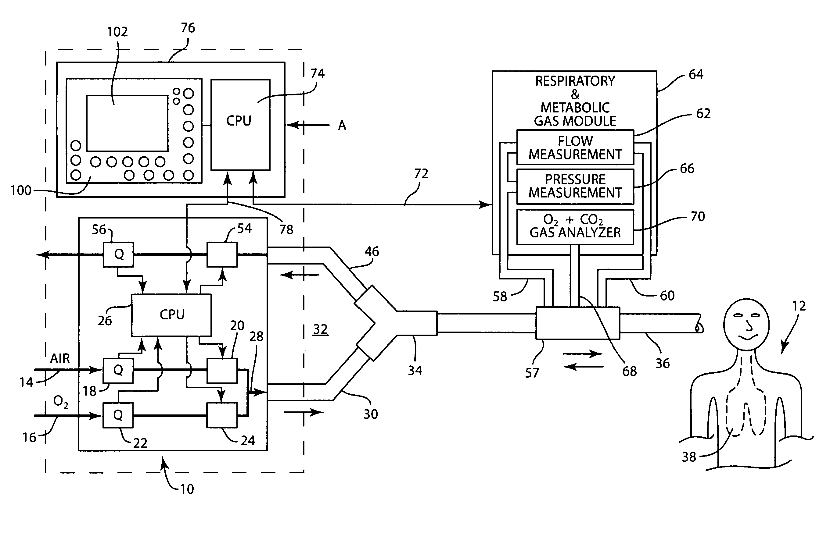 Method and apparatus for airway compensation control