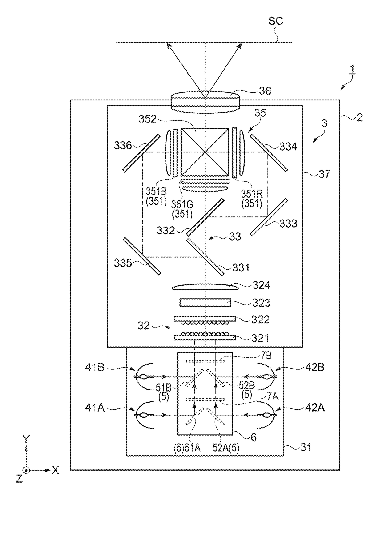 Illumination device and projector