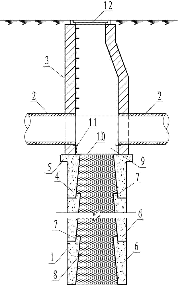 Combined rainwater seepage well and construction method