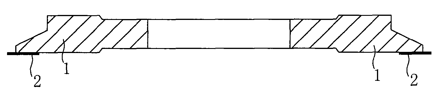 Diamond grinding wheel for cutting silicon crystal circle and preparation method thereof