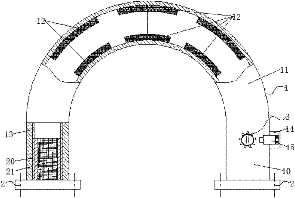 Bent pipe of heat exchanger