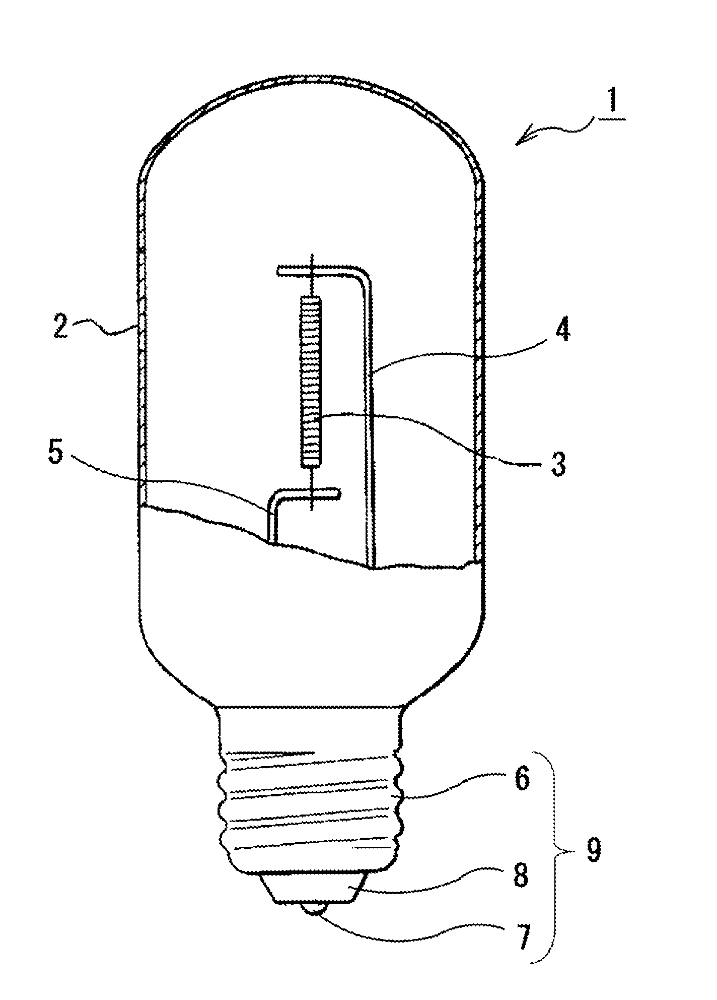 Light source device and filament