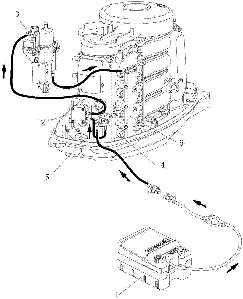 Electronic control fuel oil injection type outboard engine