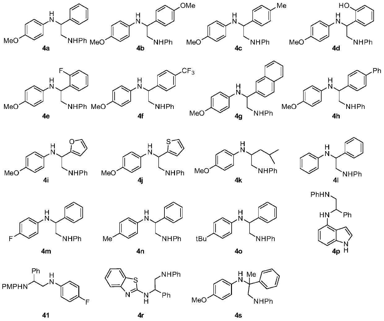 Method for green synthesis of 1,2-diamine compound under catalysis of visible light