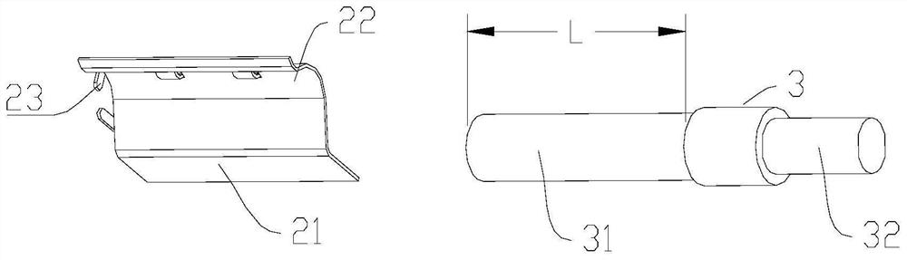 Fixing support for temperature sensing element for compressor and compressor