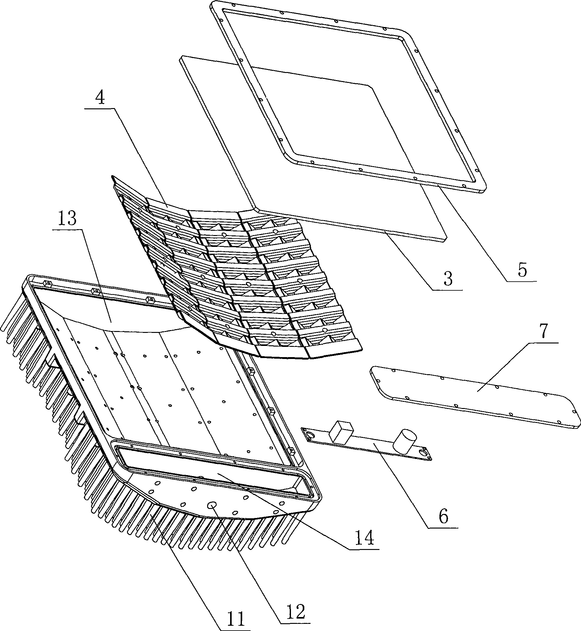 High-power LED light fitting