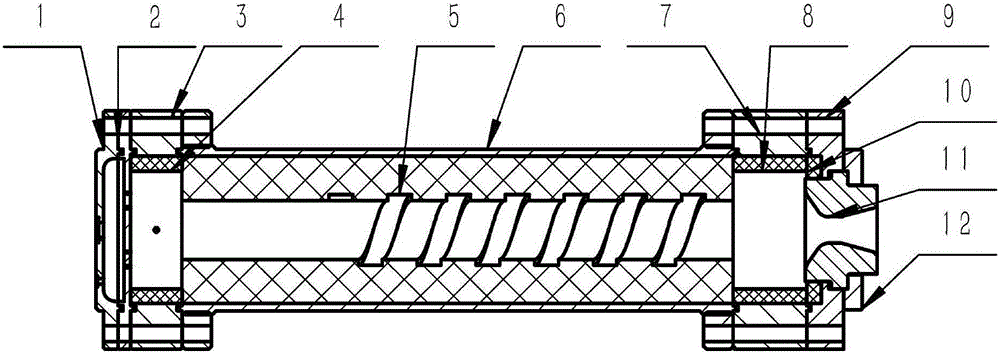 Spiral grain type solid-liquid rocket engine