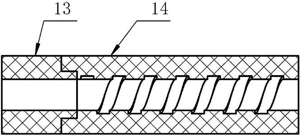 Spiral grain type solid-liquid rocket engine