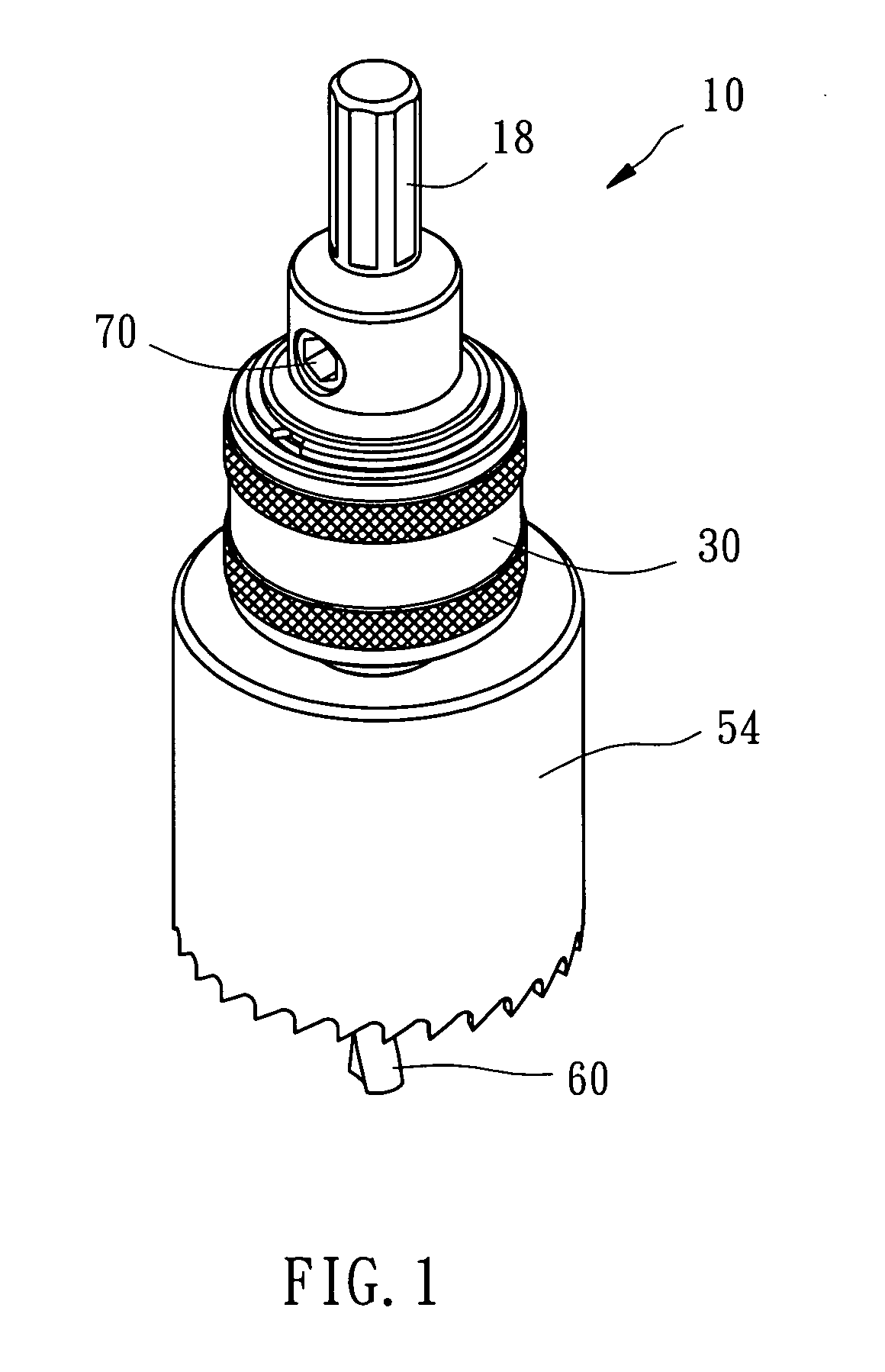 Hole cutter having detachable hole-sawing blade