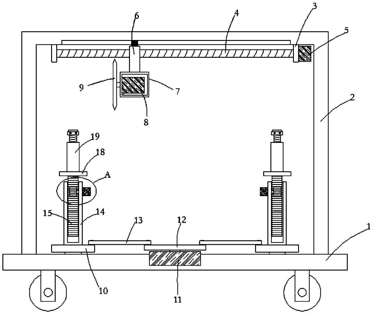 Cutting equipment for producing MBR membrane lining pipe