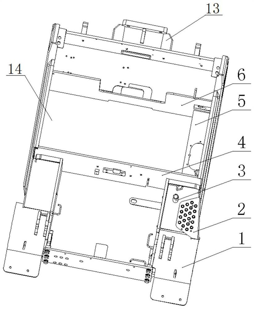 Lithium battery electric forklift frame