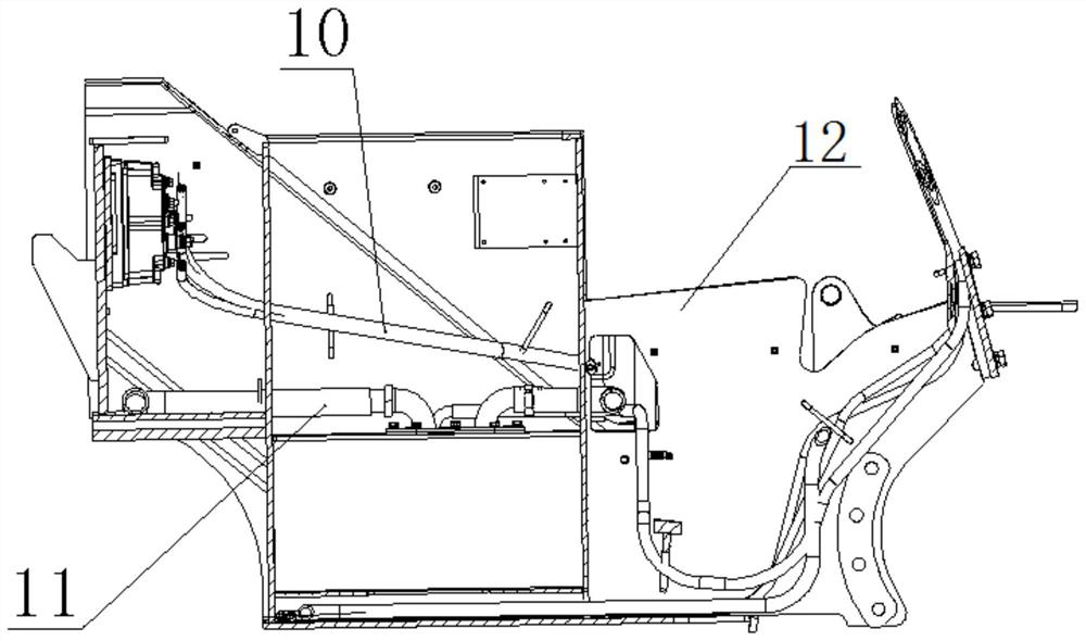 Lithium battery electric forklift frame