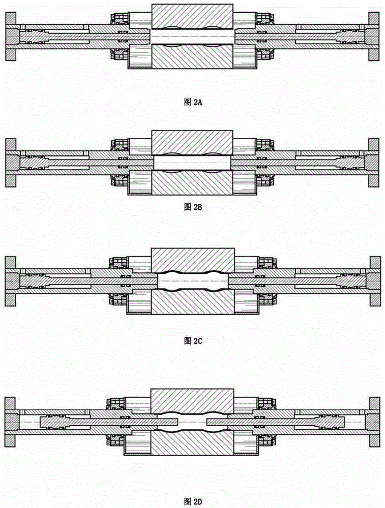 Device and method for internal high pressure forming of pipe