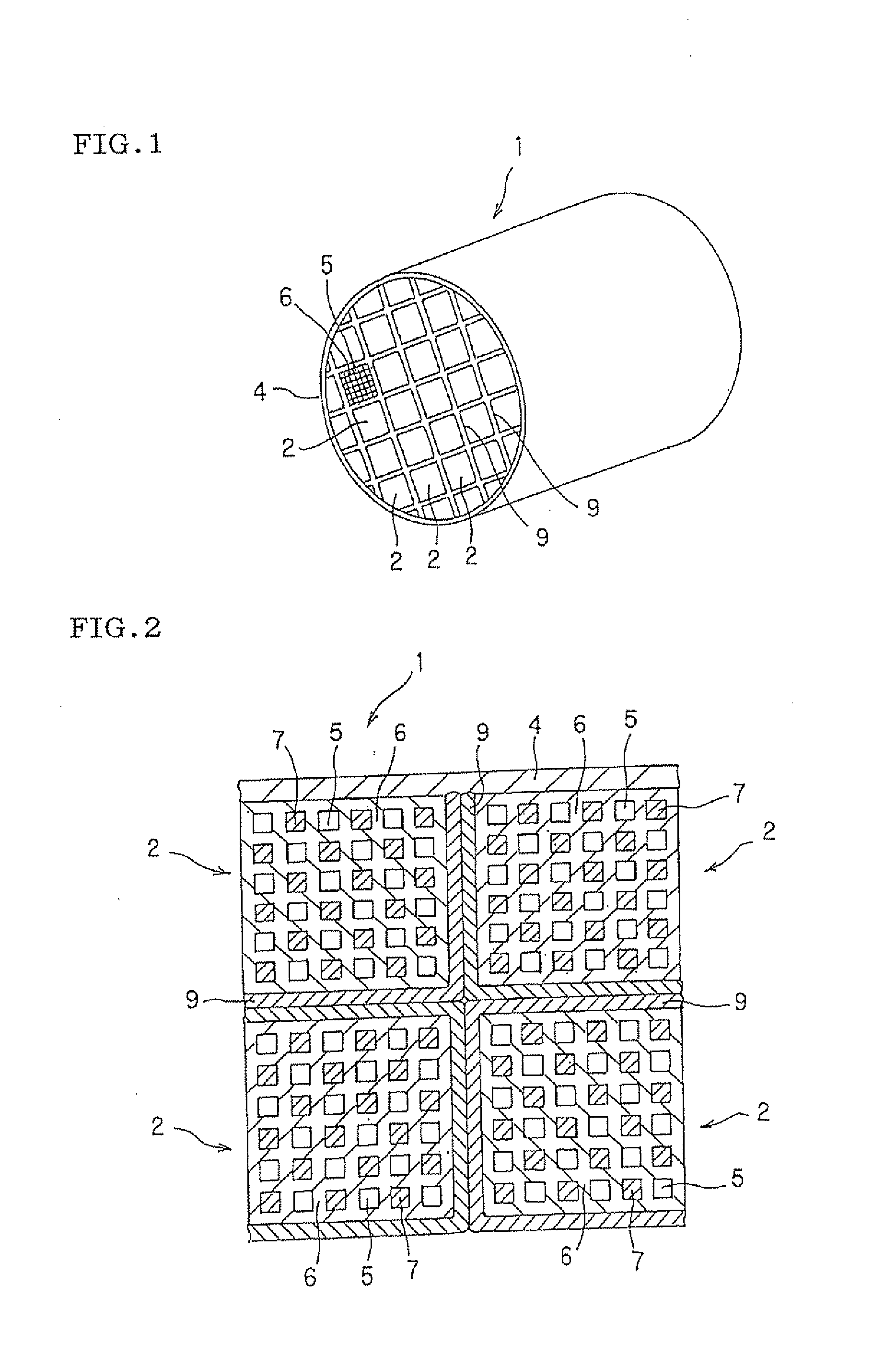 Bonded body, bonding material composition, honeycomb segment bonded body, and honeycomb structure using the same