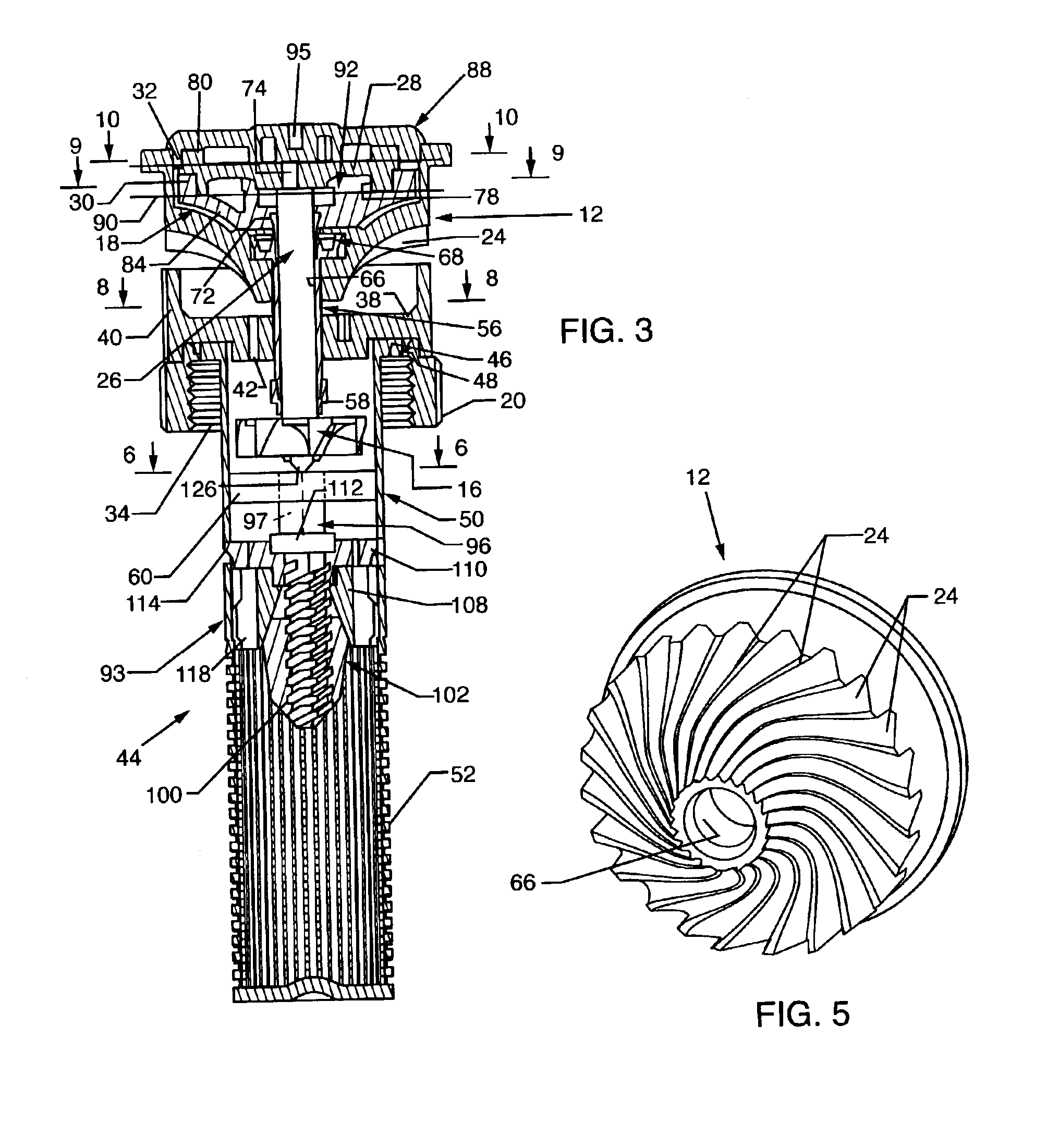 Rotating stream sprinkler with turbine speed governor