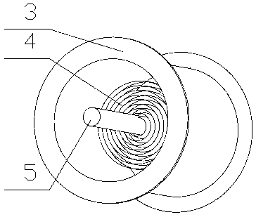 Winding film pre-tightening and automatic film taking-up device of winding packaging machine