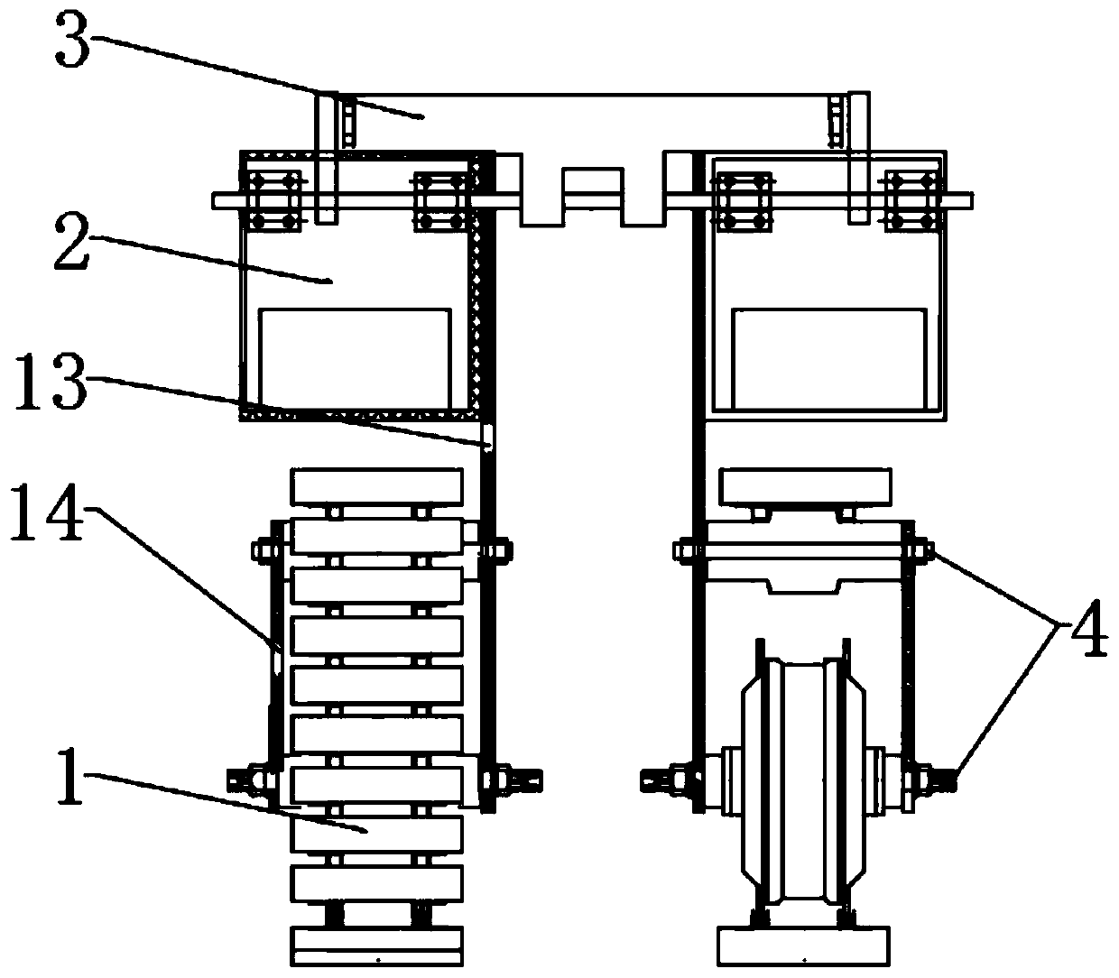 Modular paddy field weeding robot and weeding method of splashing water between plants