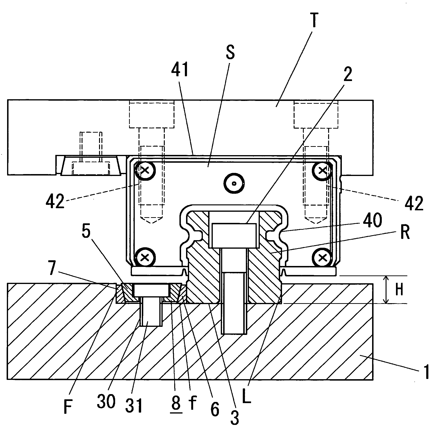 Device for holding linear guide rail