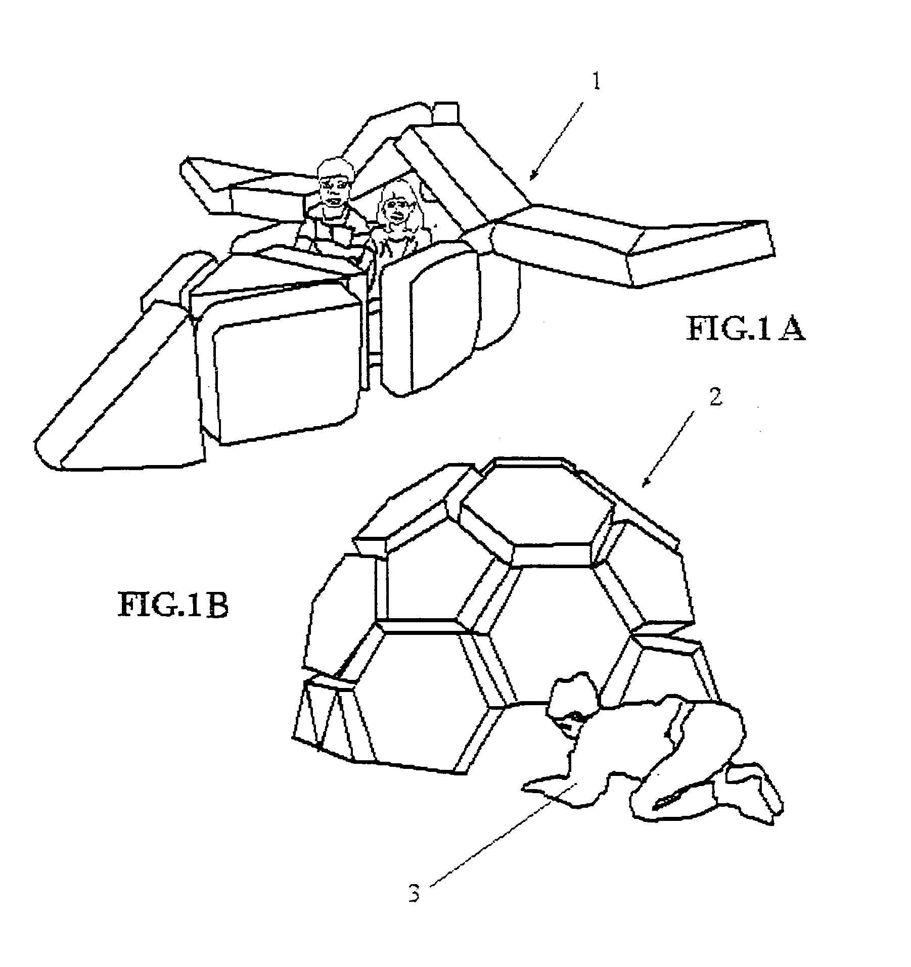 Blocks and building system for the construction of lifesize inflatable play structures