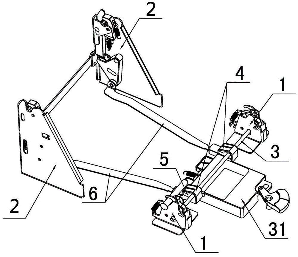 Connection capturing system between chair backrest and base of child safety chair