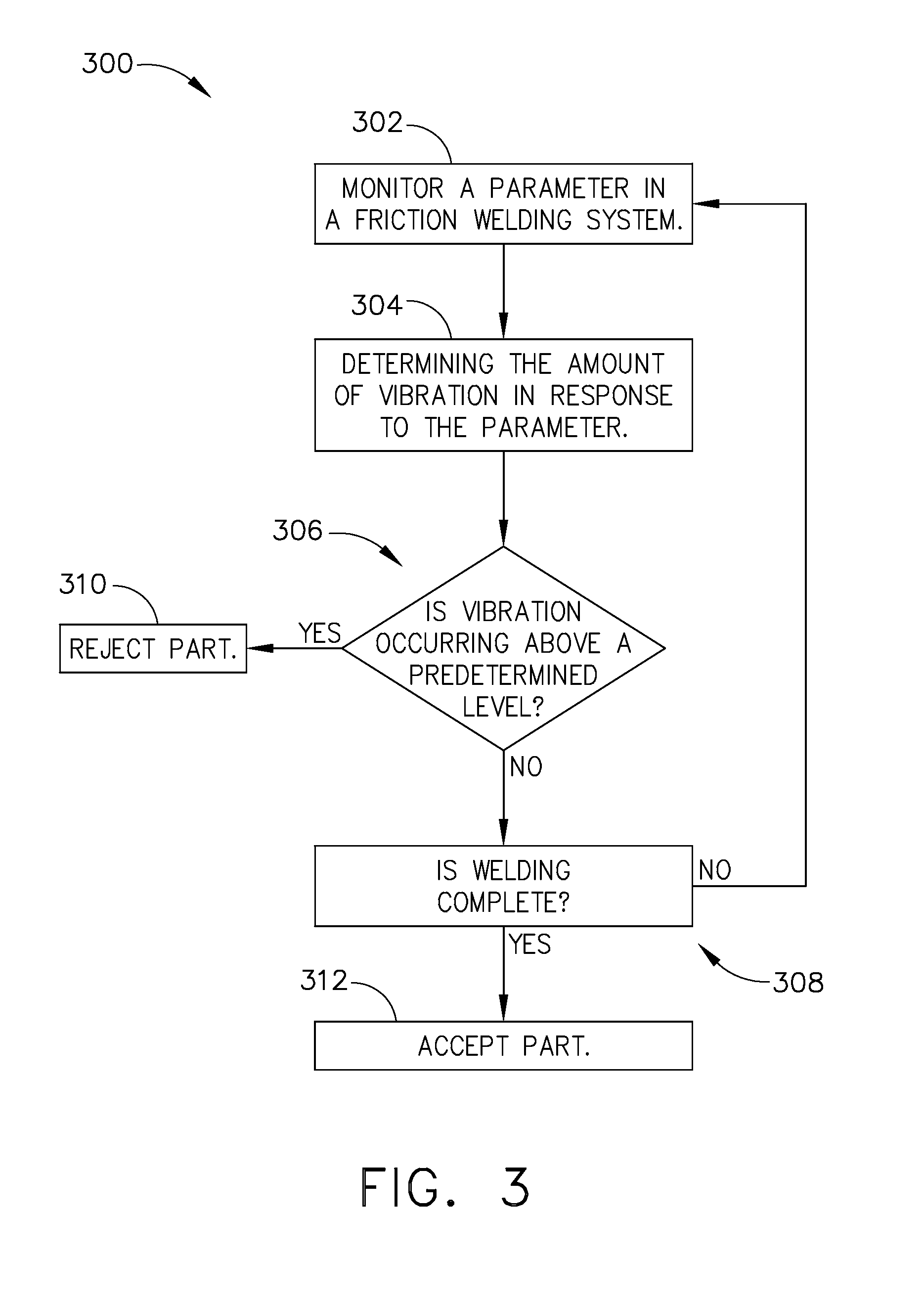 Friction weld vibration quality monitoring system