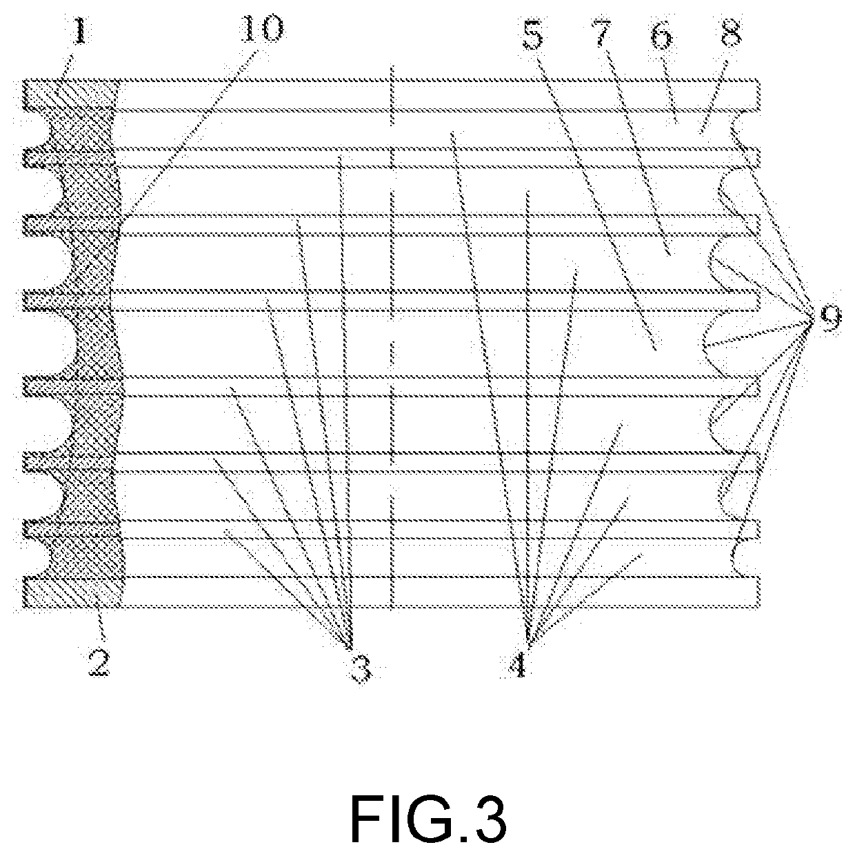 Method for improving fatigue resistance performance of locomotive rubber-metal pad with variable thickness and locomotive rubber-metal pad