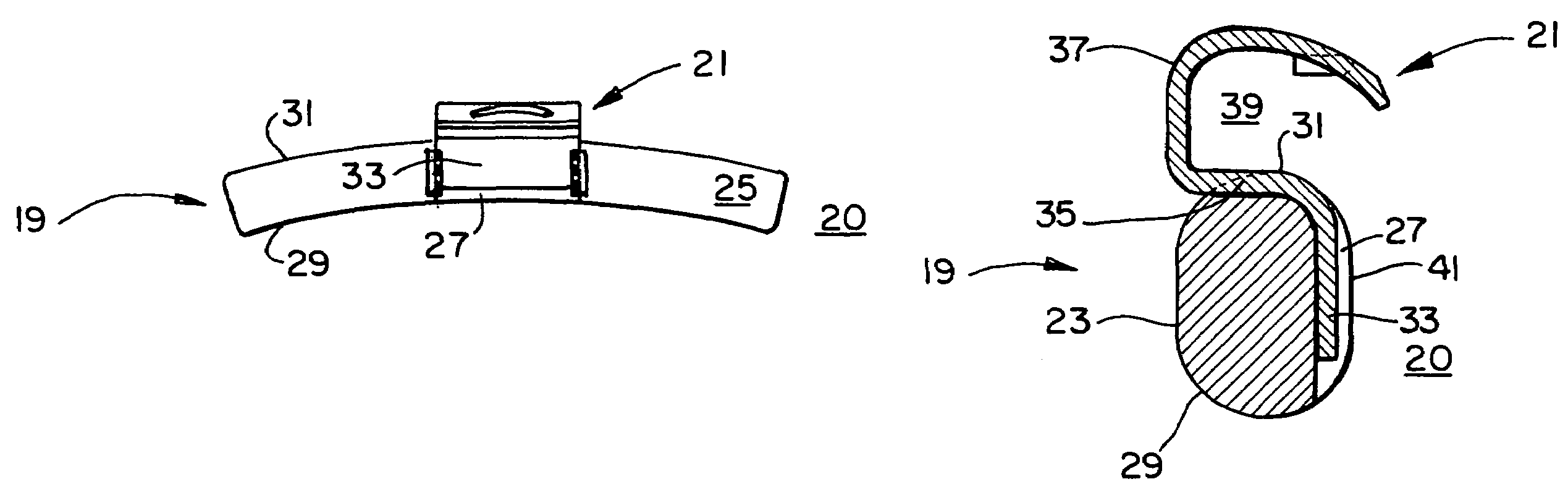 Wheel weight with body having recess and clip secured therein