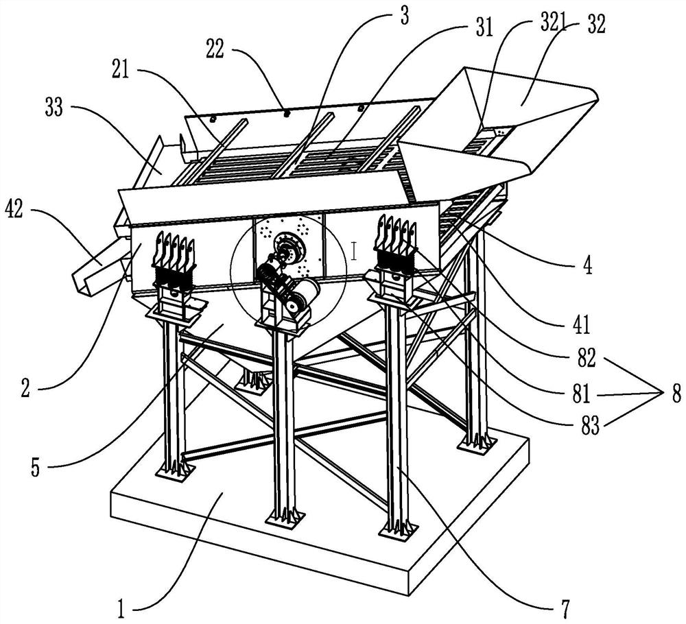 Vibration screening and cleaning machine for tegillarca granosa