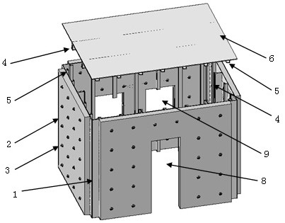 Prefabricated box plate steel structure multi-high-rise structure system and construction method