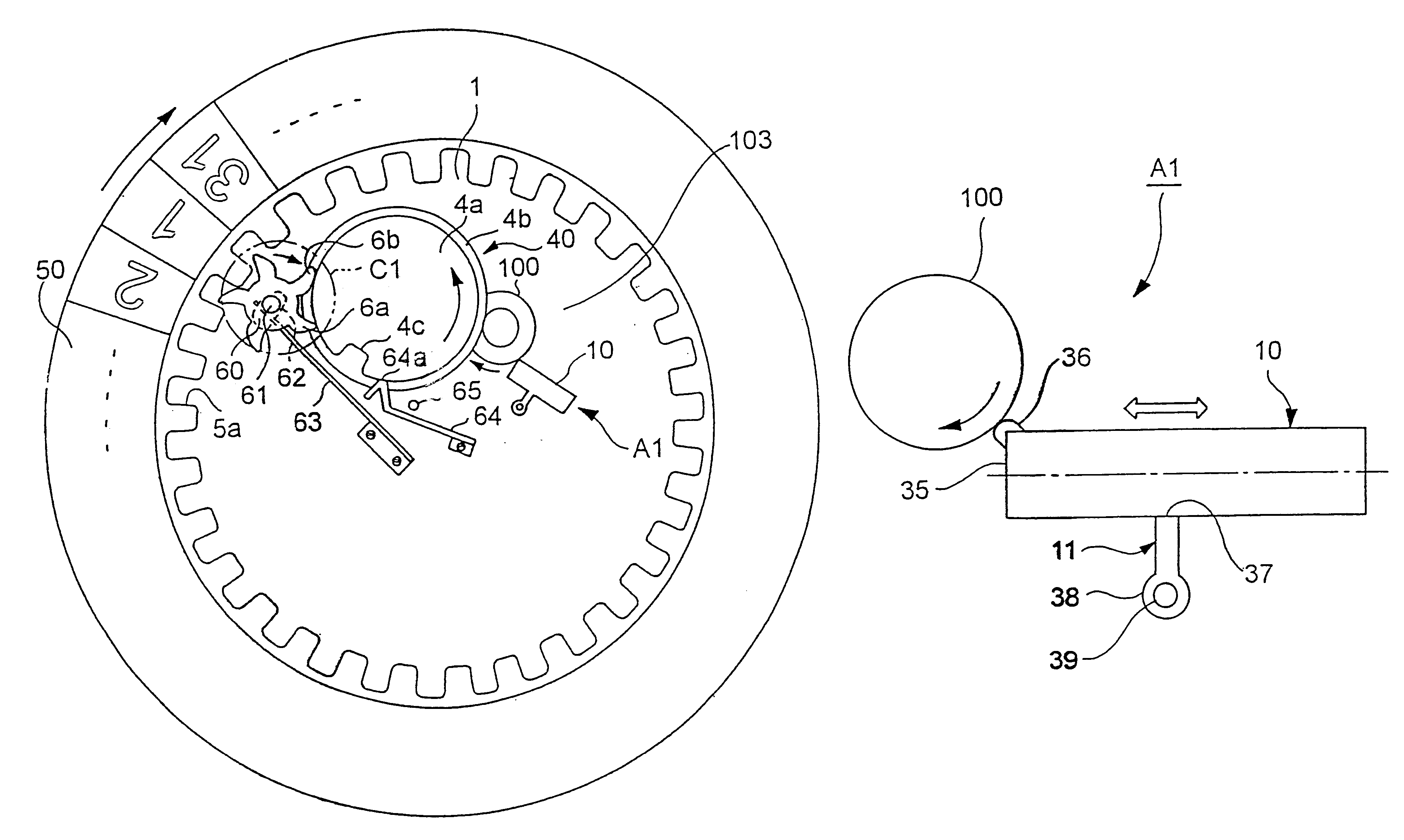 Piezoelectric actuator, time piece, and portable device