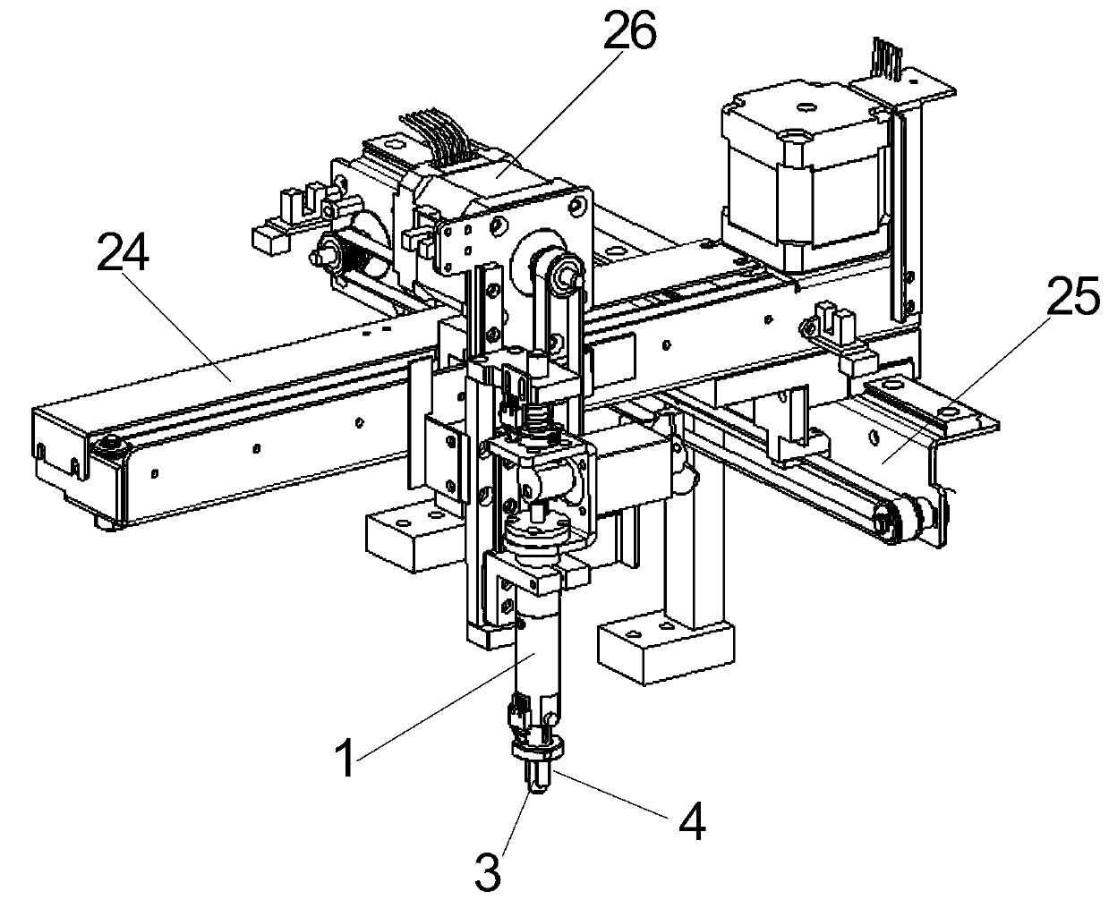 Sample sucking and spotting device