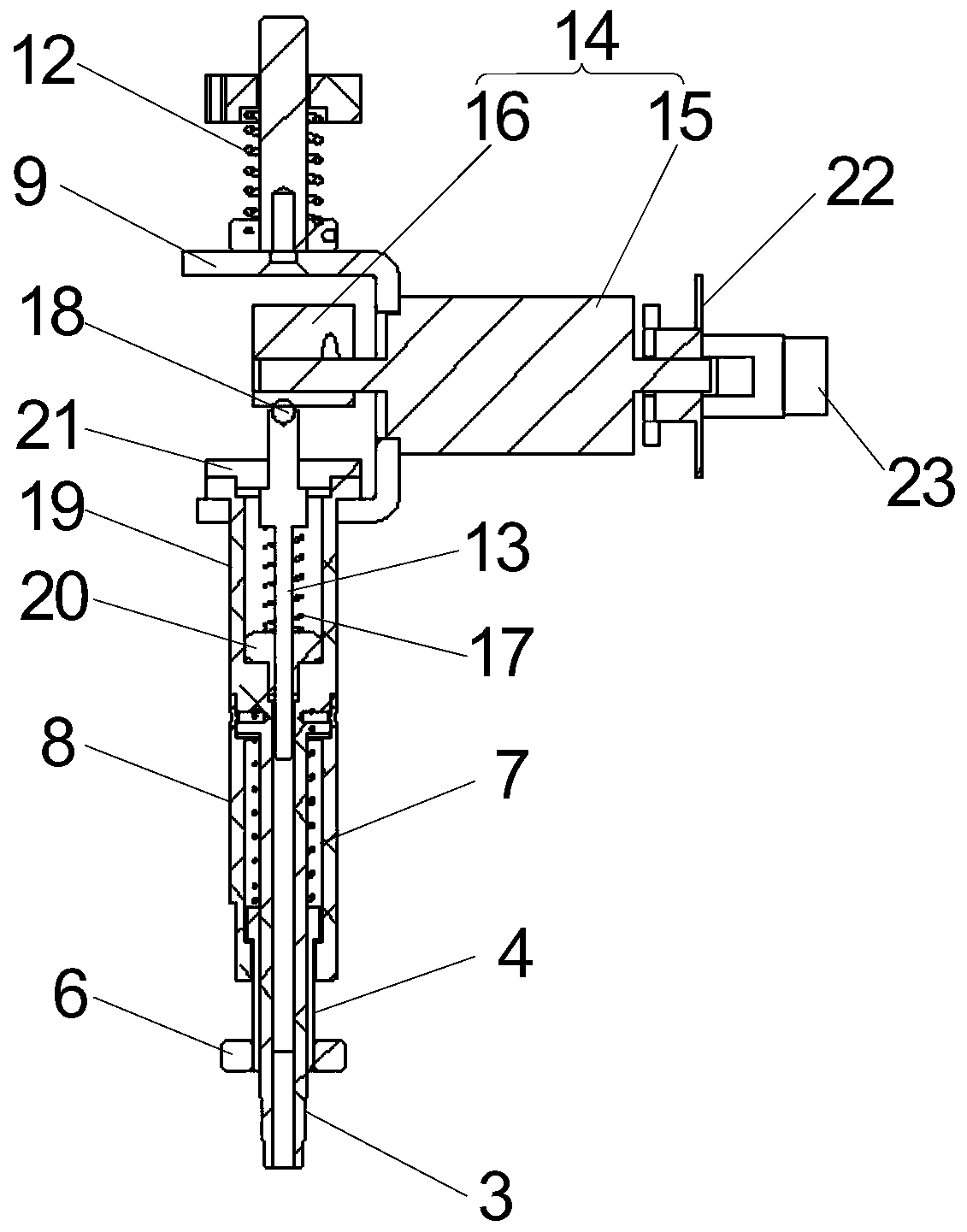 Sample sucking and spotting device