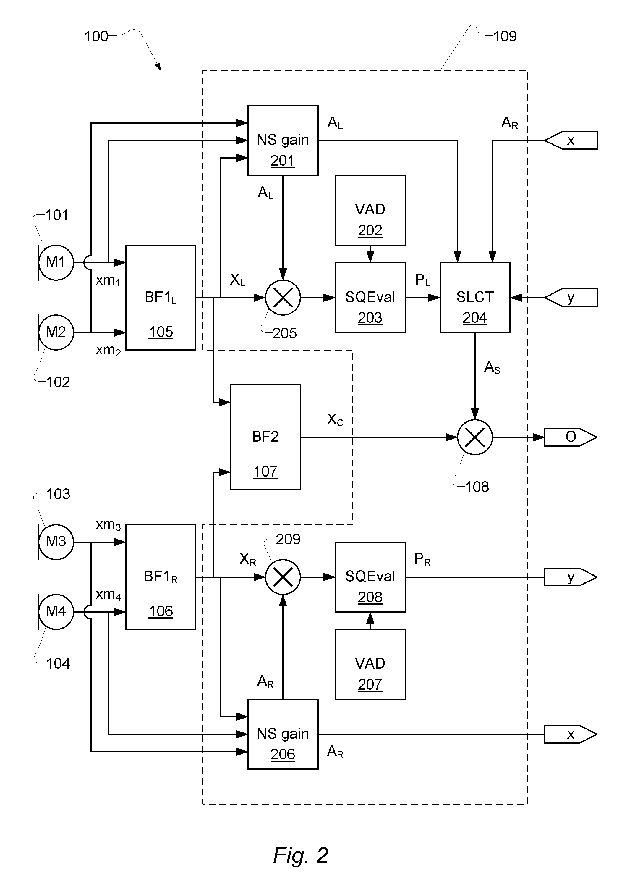 Headset and a method for audio signal processing