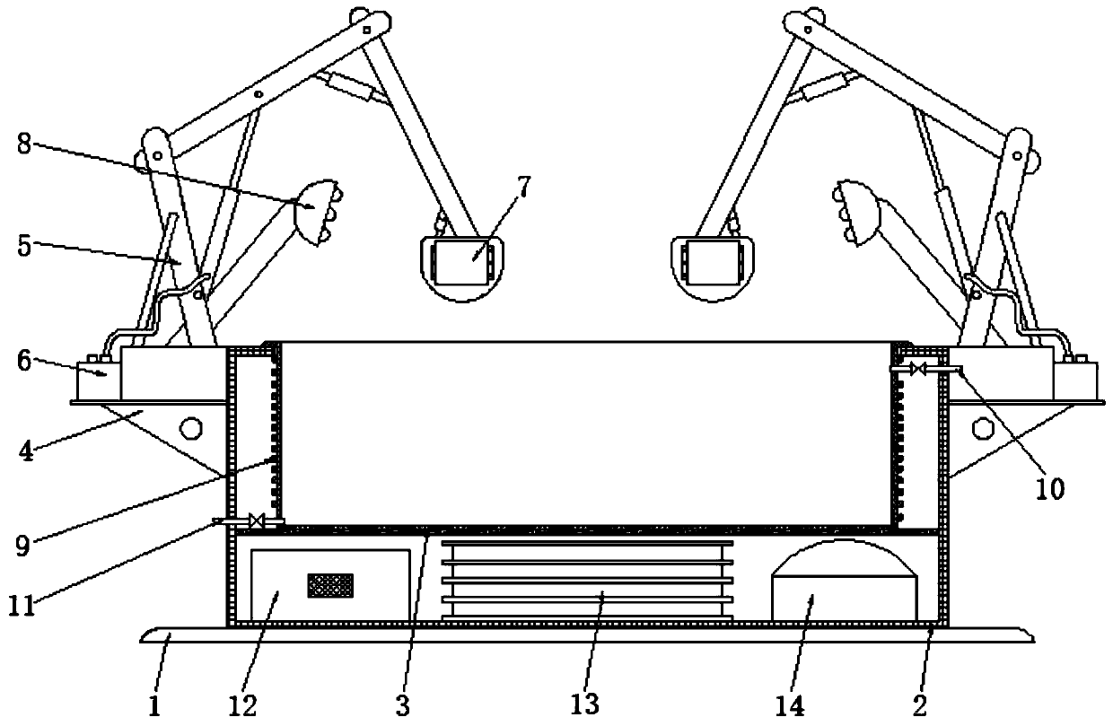 Cleaning and rust preventing integrated device based on automobile crankshaft processing