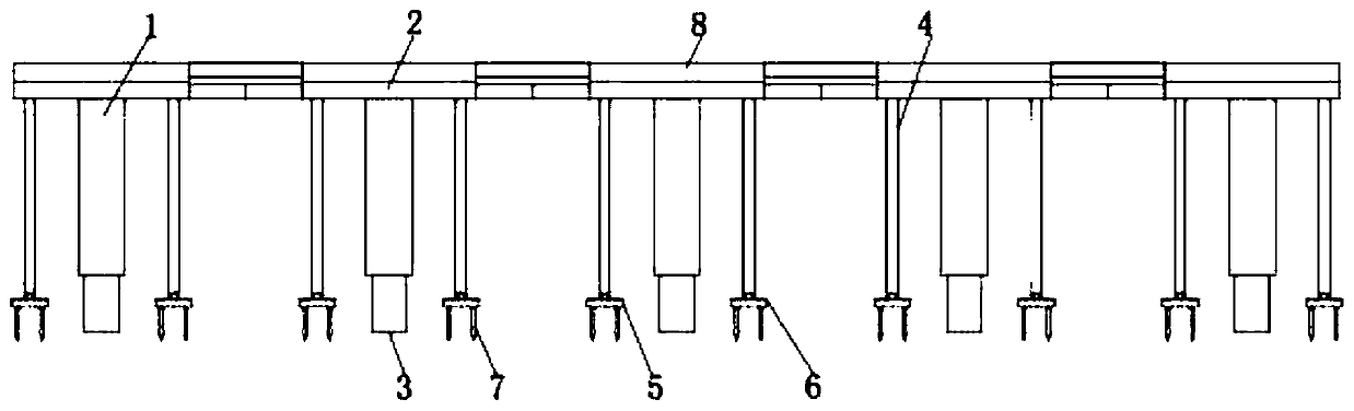 Array-type planting device for seedling planting