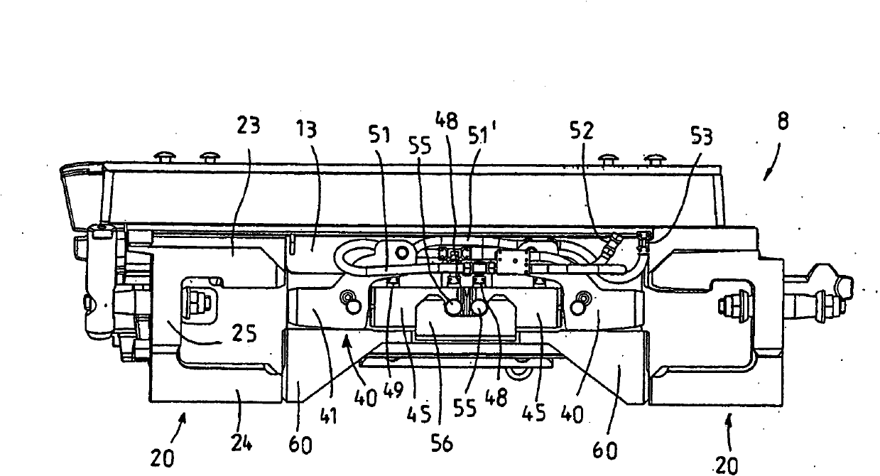 Connector device for trough pans on mining equipment trough pan and assembly component for the same