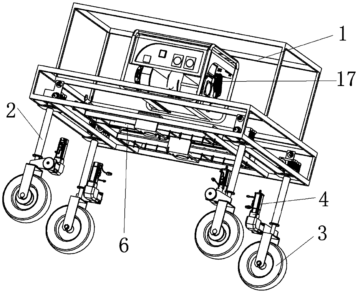 Three-freedom-degree weeding robot