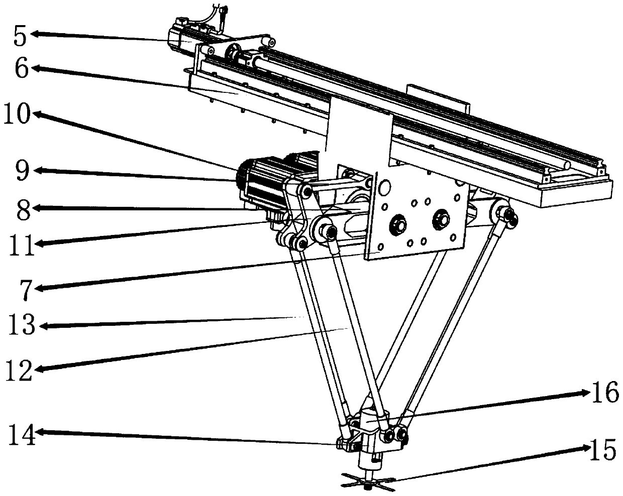 Three-freedom-degree weeding robot