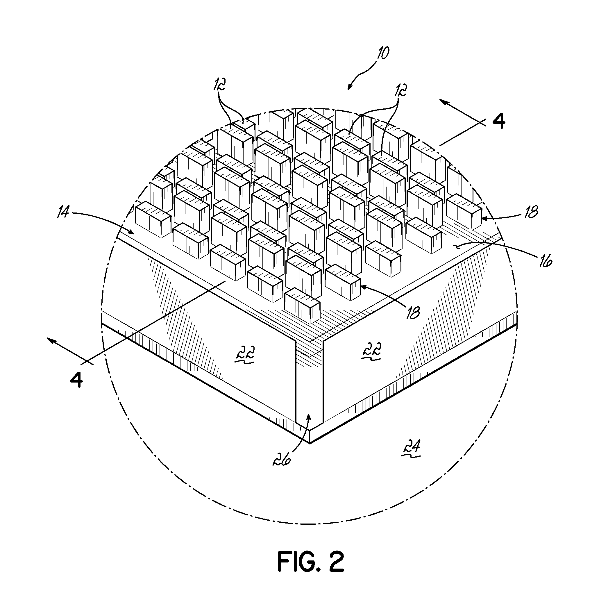 Slip resistant mat with stabilizing projections