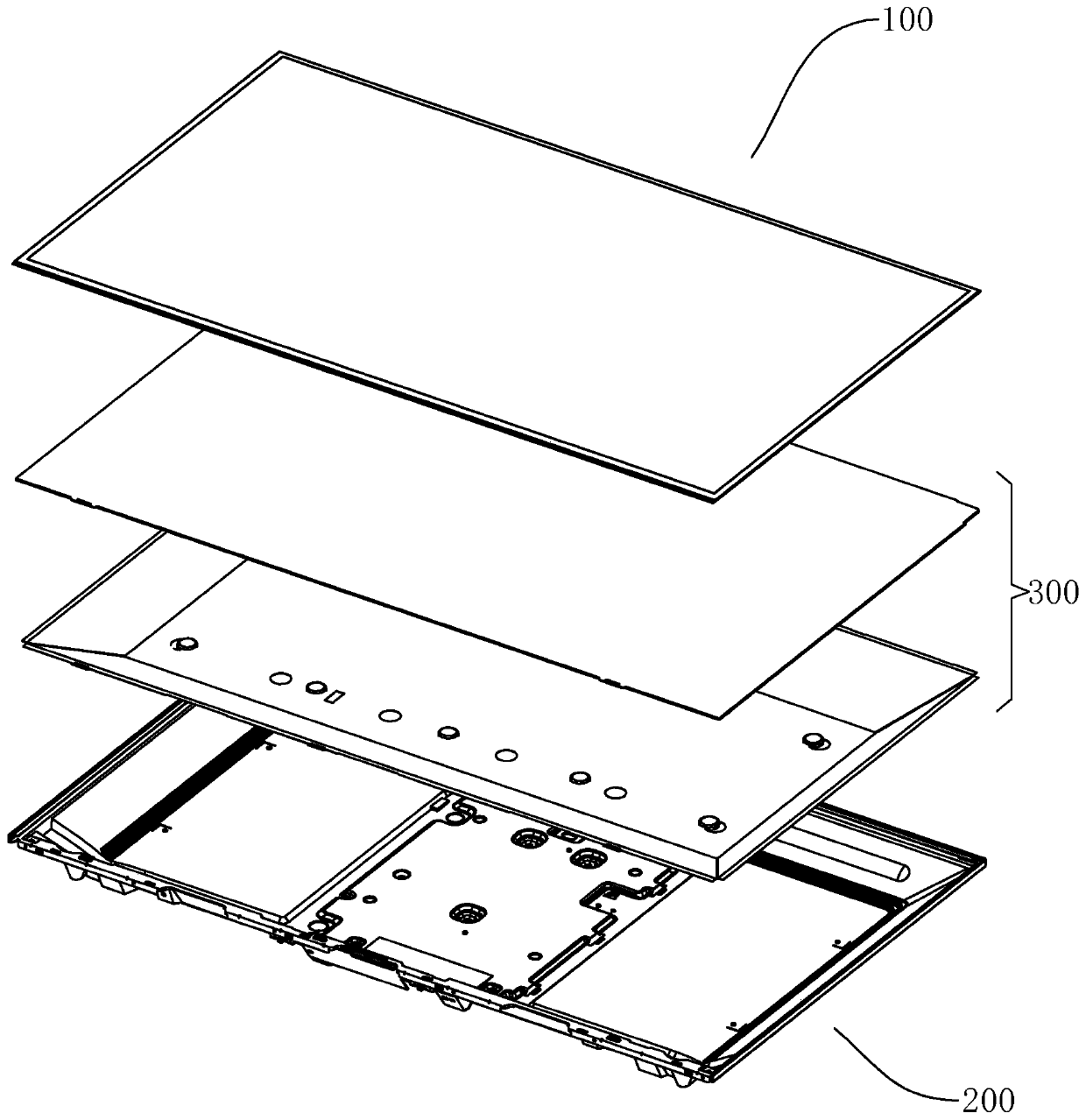 Frameless liquid crystal display screen