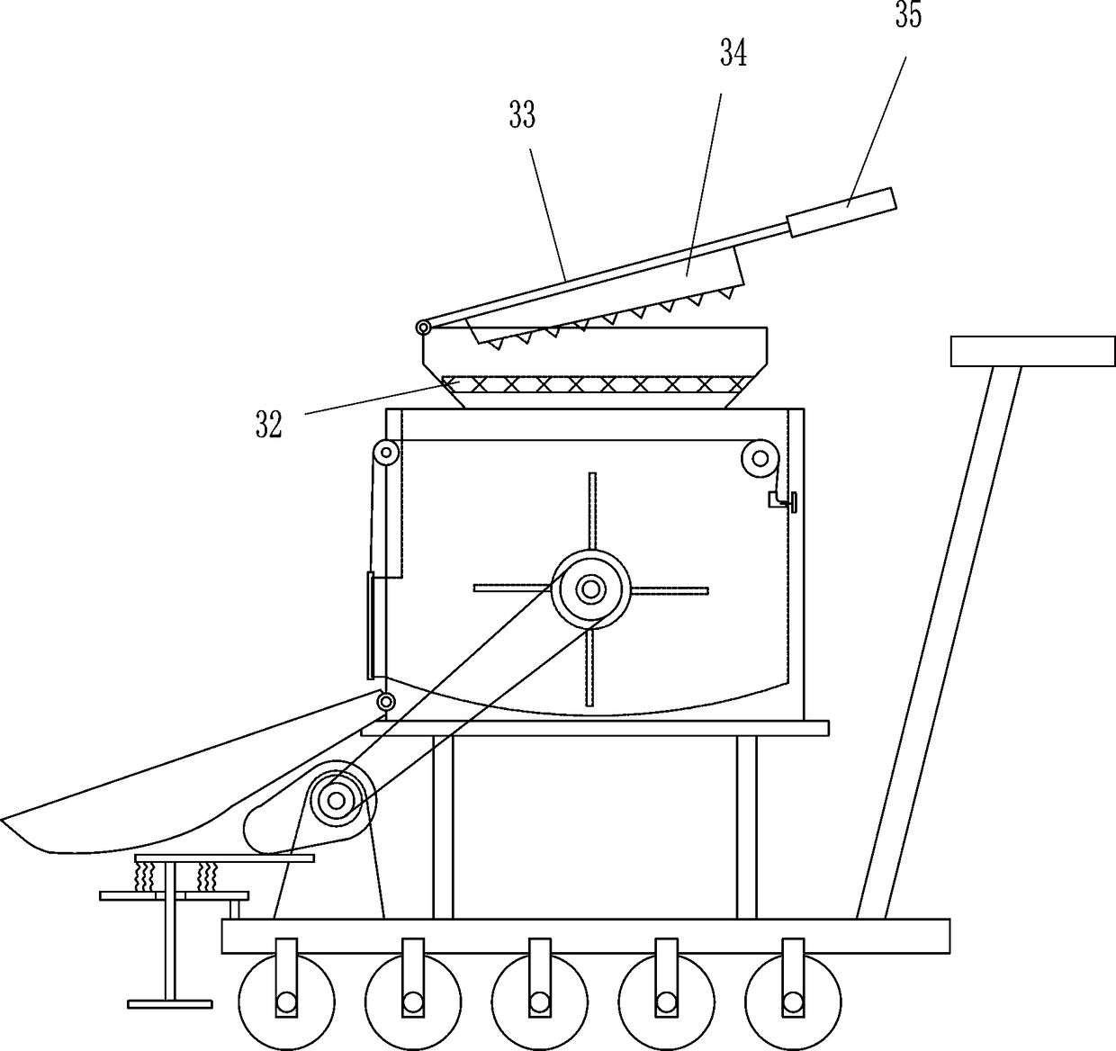 Road soil filling and compacting device