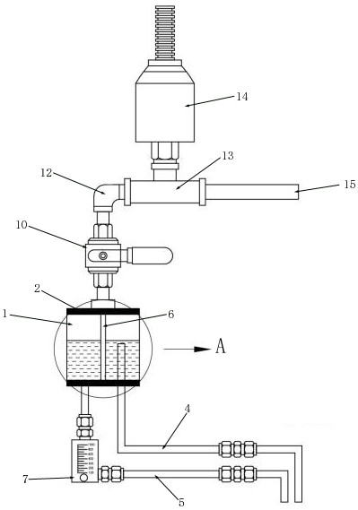 Return water hydrogen leakage detection sampling device