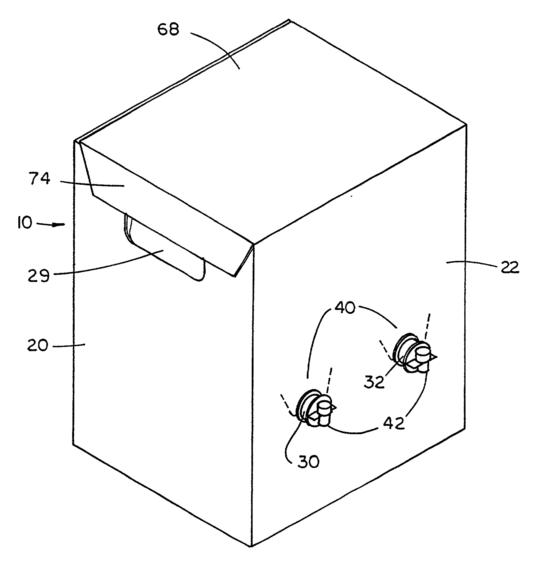 Transporting/dispensing package for plural beverages