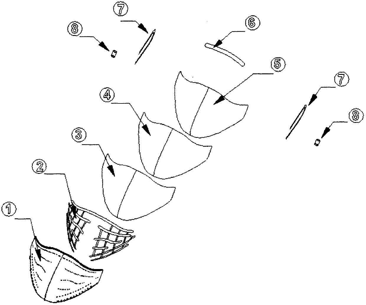 Multipurpose anti-dust gauze mask provided with airtight outer layer, formed with gaps in middle and conducting air exchange at sides