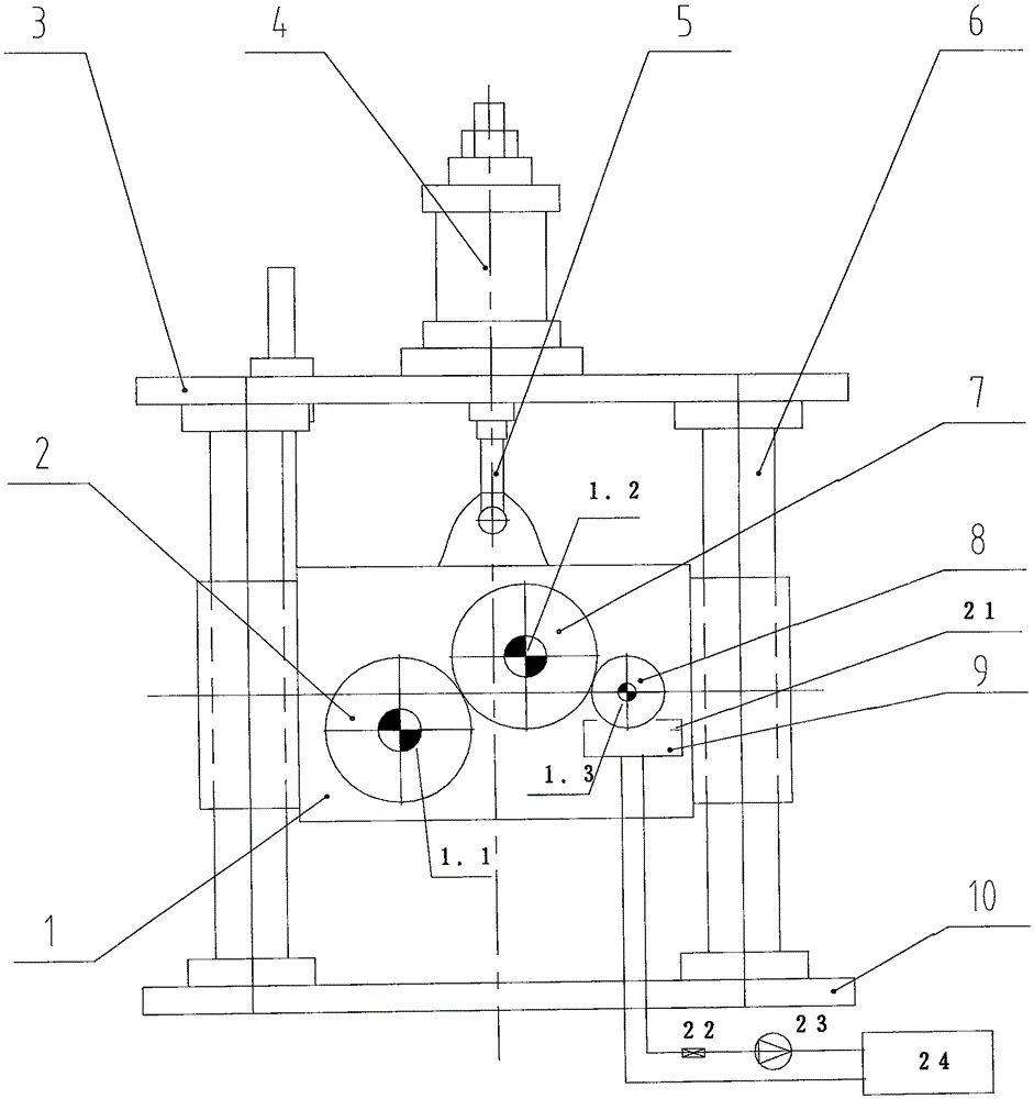 Buffer brake structure of slender object mark printing machine and complete printing control method