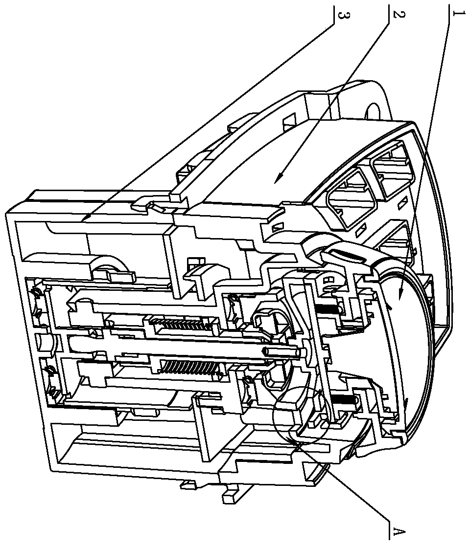 A combined knob lever switch device