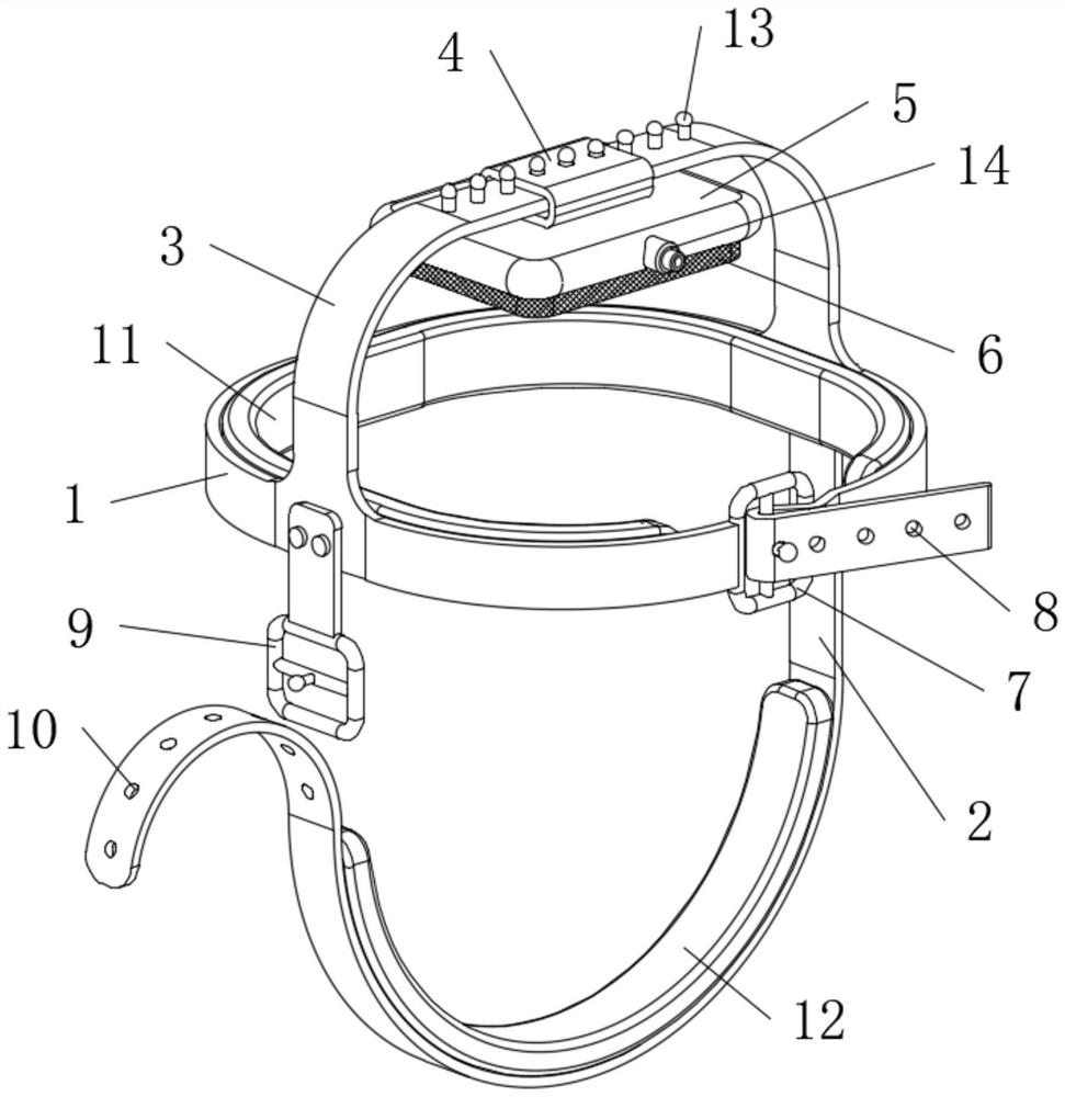 Surgical head wound pressurizing hemostasis structure